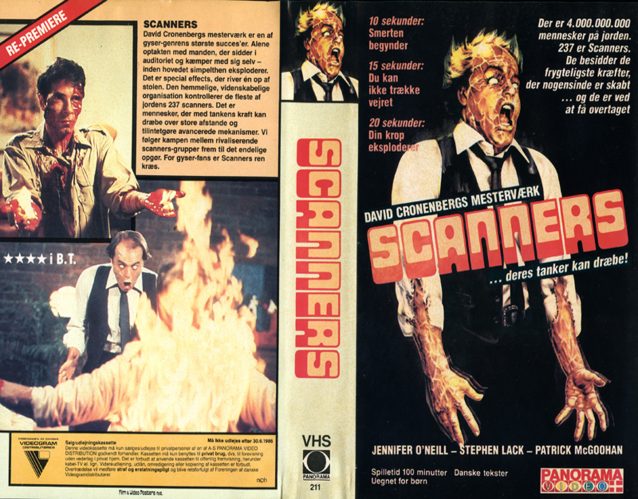 SCANNERS Danish VHS